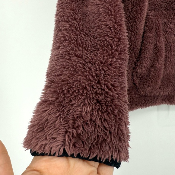 PINK Victoria's Secret Fuzzy Teddy‎ Fleece Half Zip Pullover Oversized XS - Picture 6 of 9